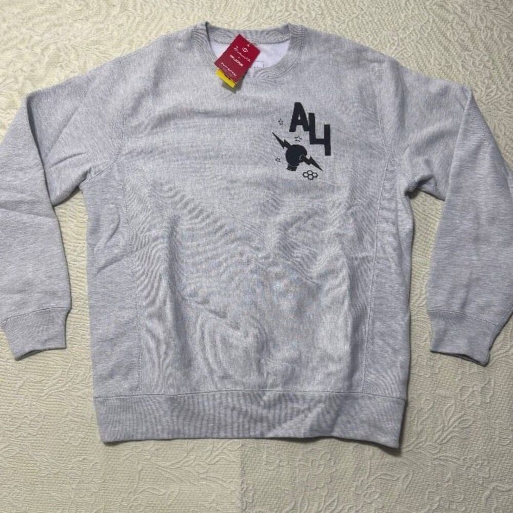 RUDIS x Muhammad Ali Handcuffed Lightning Grey Crewneck NWT Size M